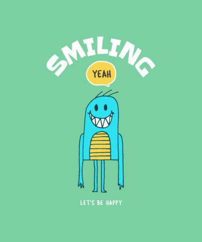 Cute T-Shirt Design Maker for Kids with a Monster Icon