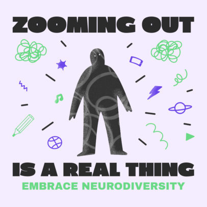 Illustrated Instagram Post Generator Featuring Neurodiversity-Themed Quotes 