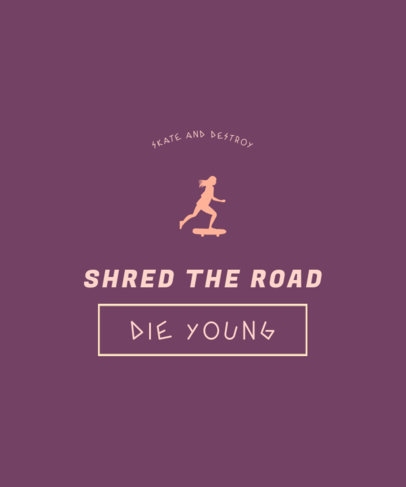 T-Shirt Design Generator Featuring a Quote for Skaters
