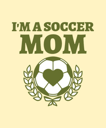 Cool T-Shirt Design Maker for Soccer Moms Featuring a Ball Clipart 