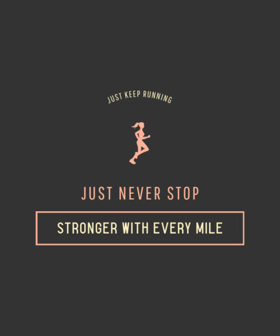 T-Shirt Design Generator with a Quote for Dedicated Runners