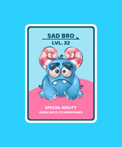 Kids T-Shirt Design Maker Inspired by a Monsters Trading Card Game 3715a-el1