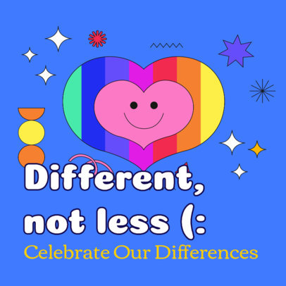 Colorful Instagram Post Creator to Celebrate Neurodiversity