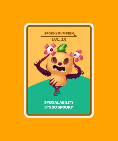 Kids T-Shirt Design Maker with a Pumpkin Monster Illustration 3715e-el1