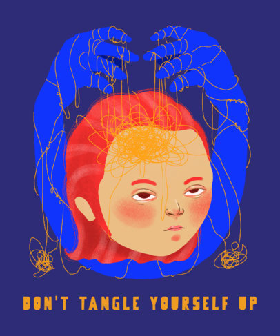 T-Shirt Design Maker with a Mental Health Awareness Illustration 3524d