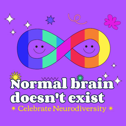 Instagram Post Design Template with a Neurodiversity Theme