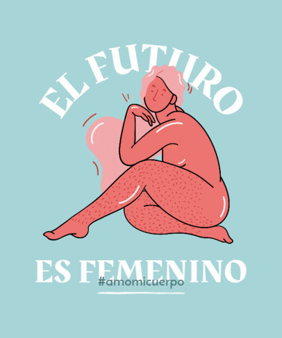 T-Shirt Design Maker with a Feminist Quote and an Illustration of a Woman
