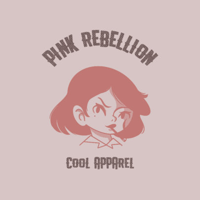 Clothing Store Logo Maker Featuring an Illustration of a Cool Woman