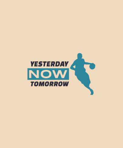 T-Shirt Design Creator Featuring a Quote with a Basketball Player Icon