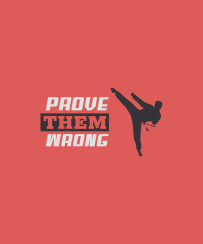 Sports T-Shirt Design Maker Featuring a Karate Fighter Graphic