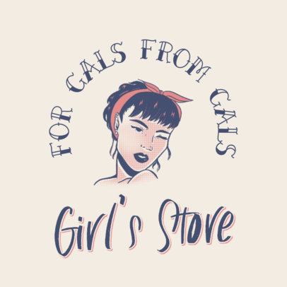 Retro Logo Template for a Women's Apparel Store 