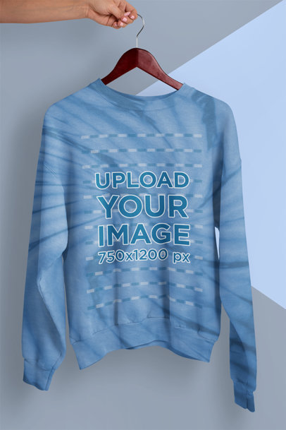 Sweatshirt Mockup Featuring a Tie-Dye Effect m4128