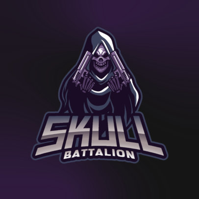 Reaper-Themed Logo Creator for Shooting Games