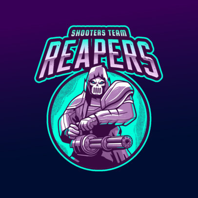 Gaming Logo Maker for a Grim Reaper-Themed Shooters Gaming Team