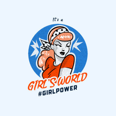 Feminist Logo Maker Featuring a 50's Aesthetic