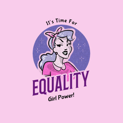 50's Style Logo Generator Featuring a Woman Illustration 