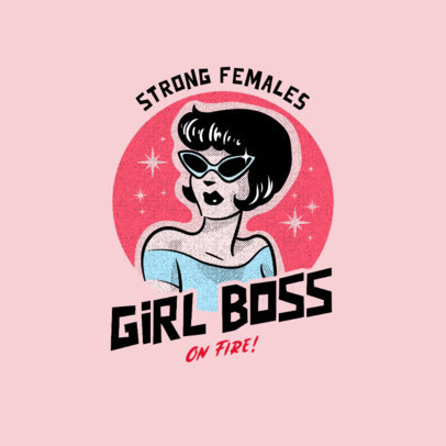 Streetwear Brand Logo Maker Featuring Retro Aesthetic and a Stylish Woman Clipart 