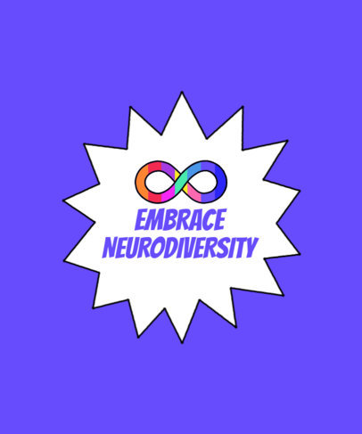T-Shirt Design Creator with Neurodiversity-Embracing Illustrations