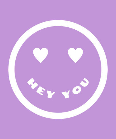 Quote T-Shirt Design Template Featuring a Lovely Smiley Face