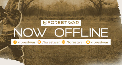 Twitch Banner Template Featuring War Illustrations