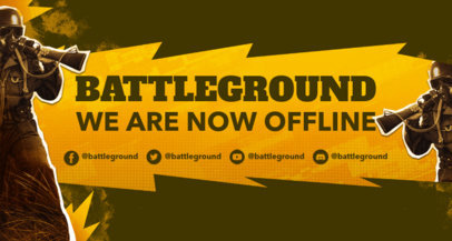Twitch Banner Maker Featuring Military Shooter Graphics