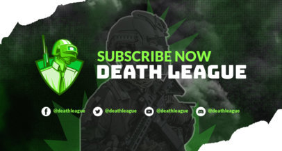 Twitch Banner Template Featuring PUBG-Inspired Characters 