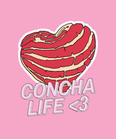 Mexican Pan Dulce-Themed T-Shirt Design Template for Foodies
