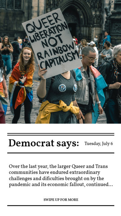 Instagram Story Design Template to Share News Content