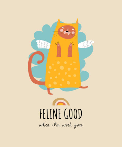 T-Shirt Design Maker Featuring Funny Cat Graphics 