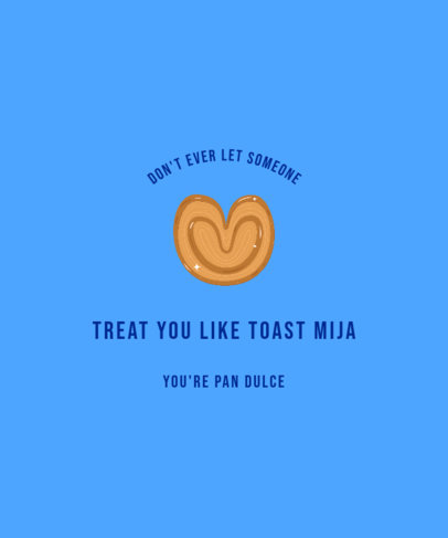 T-Shirt Design Maker Featuring a Mexican Pan Dulce Icon