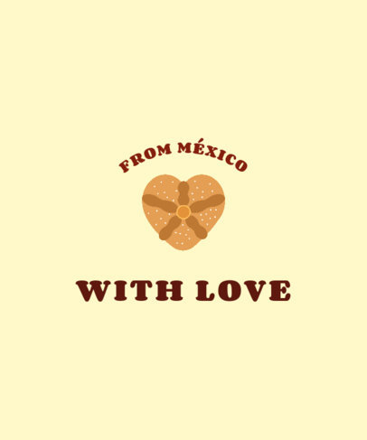 Food T-Shirt Design Generator with a Mexican Pan Dulce Clipart