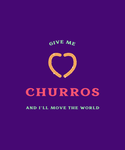 Food T-Shirt Design Creator with a Churros Clipart