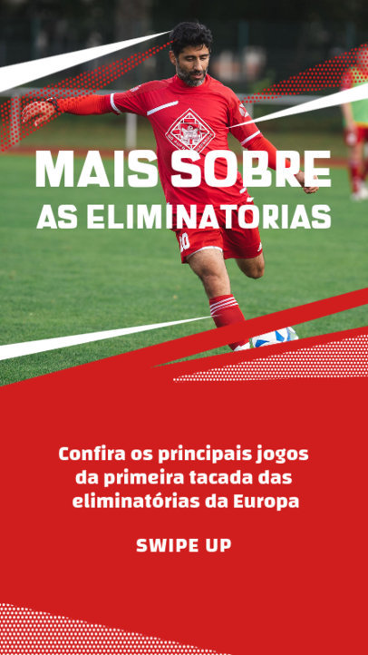 Instagram Story Design Maker to Share Soccer News 3750a-el1