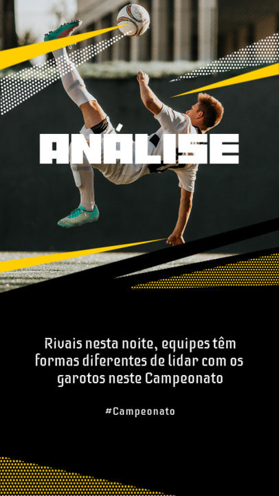 Portuguese Instagram Story Design Template for Soccer Fans 3750c-el1