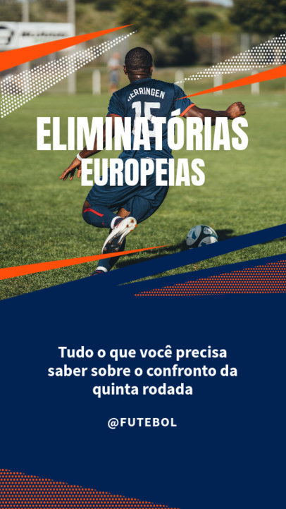Instagram Story Design Creator for Soccer Enthusiasts with Portuguese Text 3750e-el1