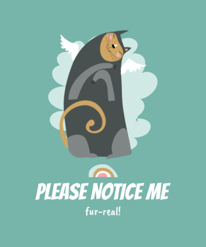 Illustrated T-Shirt Design Creator with a Cute Kitten Graphic