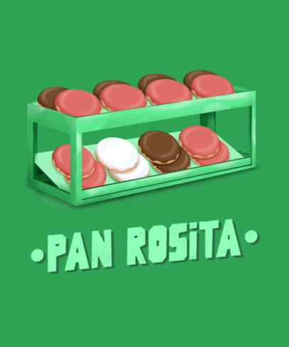 T-Shirt Design Creator Featuring a Traditional Mexican Pastry