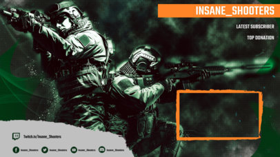 Twitch Overlay Template with a Webcam Frame for Battle Royale Gamers