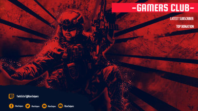 Gaming Twitch Overlay Template with a Trooper Graphic