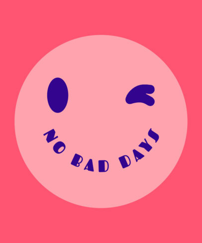 Cool T-Shirt Design Maker Featuring a Smiley Face with Text