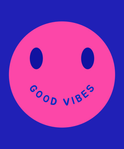 Fun T-Shirt Design Generator with a Smiley Face Graphic and a Quote