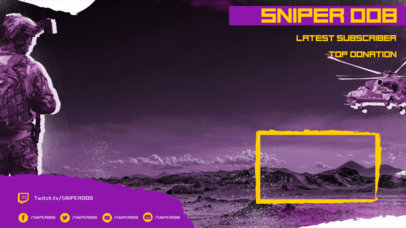 Twitch Overlay Generator Featuring an Army Chopper Graphic