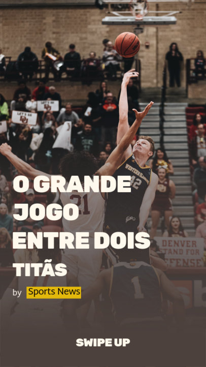 Instagram Story Template for a Basketball Game Analysis