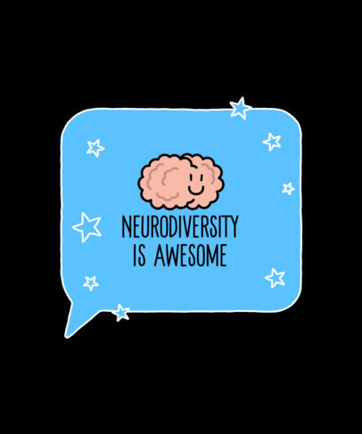 T-Shirt Design Creator for Neurodiversity Awareness Featuring a Chat Globe