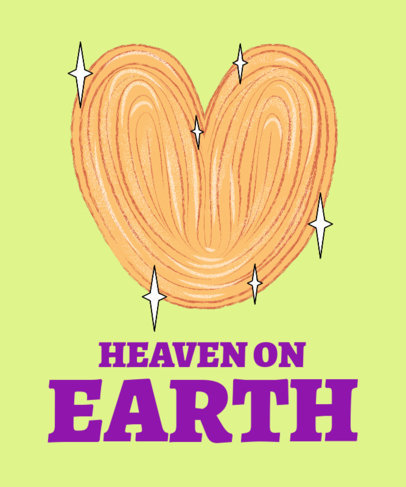 T-Shirt Design Generator Featuring a Sweet Mexican Pastry