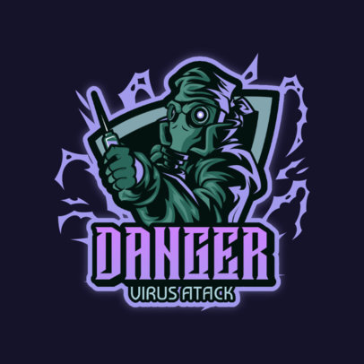 Gaming Logo Maker with a Graphic of a Character with a Gas Mask