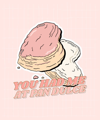 Fun T-Shirt Design Maker with a Mexican Pan Dulce Graphic