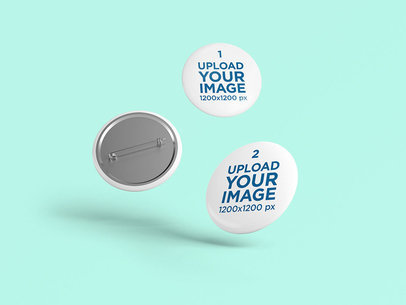 Mockup Featuring a Few Pins and a Transparent Background 5163-el1