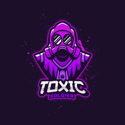 Gaming Logo Maker with a Bust Illustration of a Character with Hazmat Suit