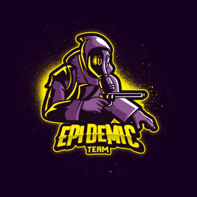 Pandemic-Themed Logo Template for a Gaming Team